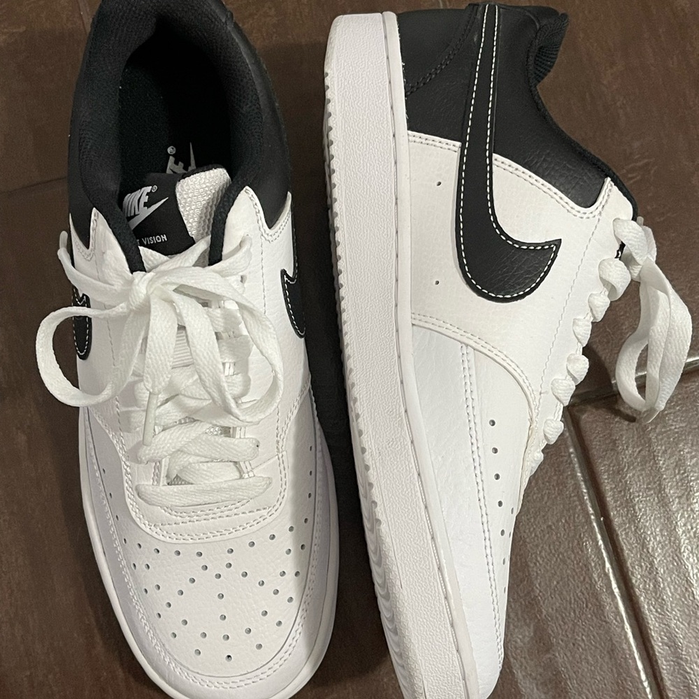 Nike Black and White Court Vision Sneakers